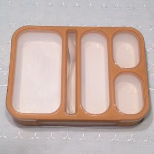 Plus Point Plastic Compartment Tray w/ Five Compartments/One is for Spork